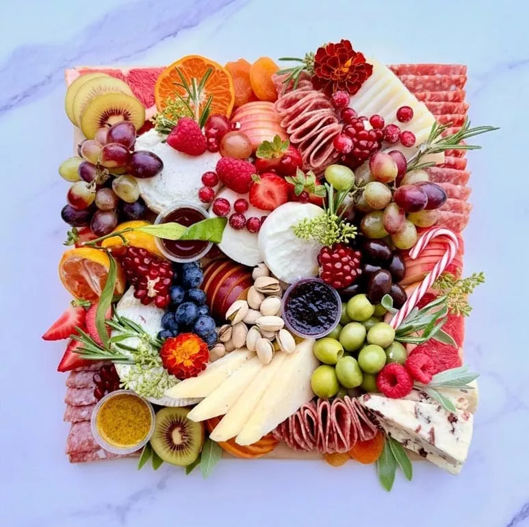 Custom Christmas tree charcuterie board