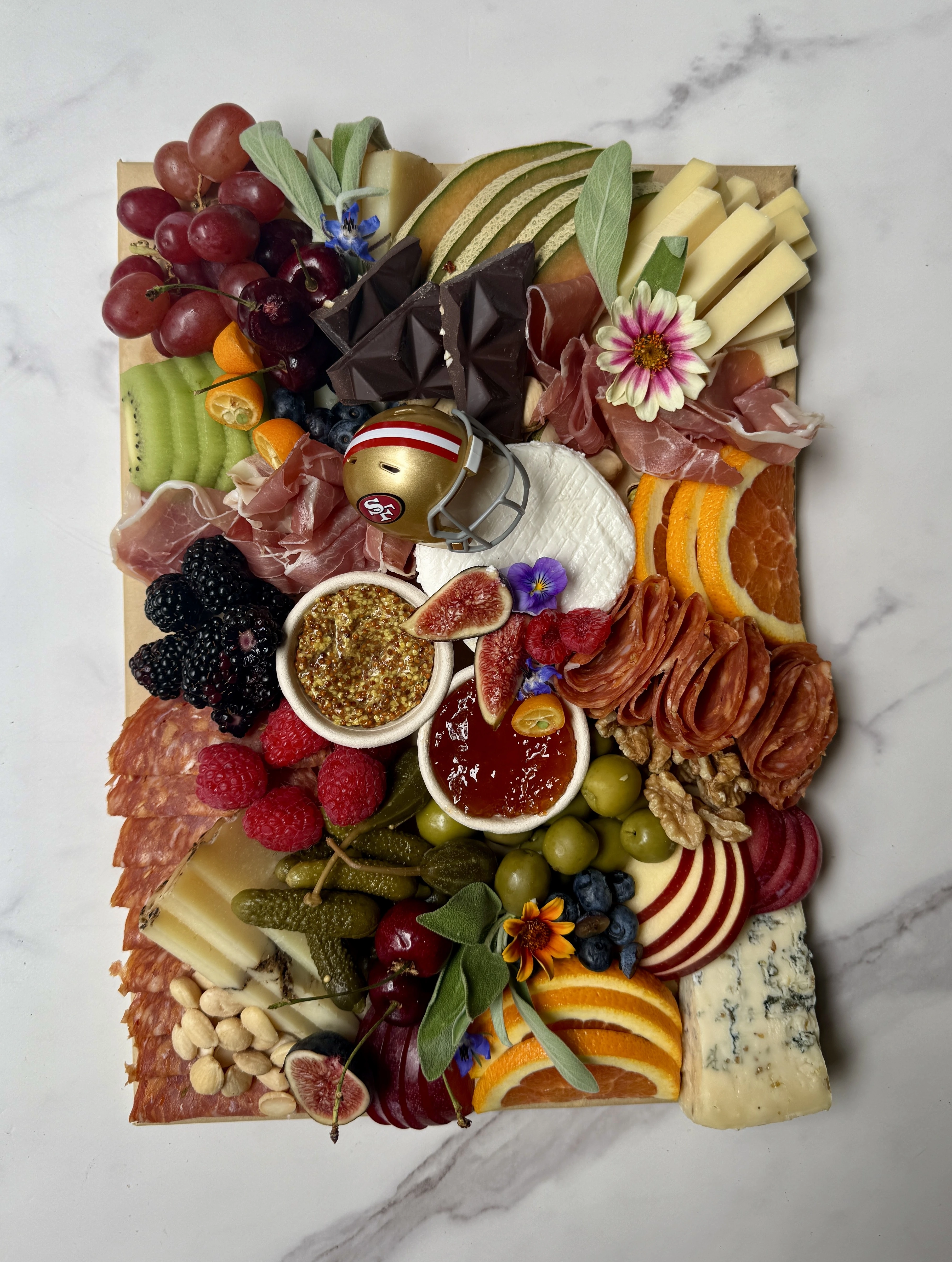 Small charcuterie board view